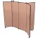 6 Panel Display Tower, 5'9"H, Fabric - Walnut