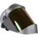 Oberon® High Heat Face Shield Crown & Window, Gold Coated, Anti-Fog, Ratchet Headgear, Green