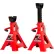 American Forge & Foundry Jack Stands, 3 Ton, Ratchet Type, Red, Pair