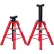 American Forge & Foundry Jack Stand, 10 Ton, Ratchet Type, Medium Height, Red, Pair