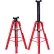 American Forge & Foundry Jack Stand, 10 Ton, Ratchet Type, High Height, Red, Pair