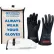 Oberon® Rubber Electrical Glove Kits, Class 0, Black, Size 9
