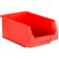 SSI Schaefer Plastic Stacking Bin, Hopper Front, 13-5/8"L x 8-1/4"W x 6"H, Red