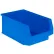 SSI Schaefer Plastic Stacking Bin, Hopper Front, 19-3/4"L x 12-1/4"W x 8"H, Blue