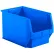 SSI Schaefer Plastic Stacking Bin, Hopper Front, 19-3/4"L x 12-1/4"W x 12"H, Blue