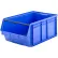 SSI Schaefer Plastic Stacking Bin, Hopper Front, 28-1/4"L x 18-5/8"W x 12"H, Blue