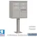 Salsbury 3300 Cluster Box Unit, 4 C Doors, 2 Parcel Lockers, Type V, Gray