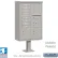 Salsbury 3300 Cluster Box Unit, 8 A Doors, 4 Parcel Lockers, Type VI, Gray