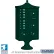 Salsbury 3300 Regency Decorative Cluster Box Unit 8 A Doors, 4 Parcel Lockers, Type VI, Green