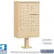Salsbury 3300 Cluster Box Unit, 8 A Doors, 4 Parcel Lockers, Type VI, Sandstone