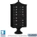 Regency Decorative Cluster Box Unit, Short, 13 B Size Doors, Type IV, Black, USPS Access