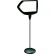 MasterVision Arrow Dry-Erase Sign Stand, 17" X 25", Black