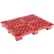 Nestable Skid Open Deck Pallet, Plastic, 4-Way Entry, 47 x 39-1/4", 3300 Lb Static Capacity, Red