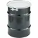 Skolnik Open Head Carbon Steel Drum, 10 Gallon Capacity, Black