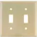 Sunlite® Toggle Switch Plate, 2-Gang, Ivory, Pack of 12