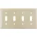 Sunlite® Toggle Switch Plate, 4-Gang, Ivory, Pack of 12