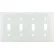 Sunlite® Toggle Switch Plate, 4-Gang, White, Pack of 12