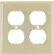 Sunlite® Receptacle Duplex Wall Plate, 2-Gang, Ivory, Pack of 12