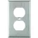 Sunlite® Duplex Switch Cover Plate, 1-Gang, Silver, Pack of 12