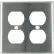 Sunlite® Receptacle Duplex Wall Plate, 2-Gang, Silver, Pack of 12