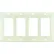 Sunlite® Decorative Switch & Receptacle Cover Plate, 4-Gang, Almond, Pack of 12