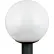 Sunlite® Round Decorative Outdoor Fixture, 100W, 12" Dia., White Globe/Black Base