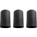 Sunlite® Cylindrical Flush Mount Ceiling Light Fixture, 60W, 5" Dia., Black, Pack of 3