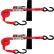 Snap-Loc® S-Hook Ratchet Tie-Down Strap, 2500 lb. Capacity, 1" x 8', Pack of 2