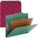 Smead® Pressboard Classification Folders, Letter, Four-Section, Green, 10/Box