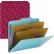Smead® Pressboard Classification Folders, Letter, Six-Section, Blue, 10/Box
