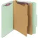 Smead® Pressboard Classification Folders, Tab, Letter, Six-Section, Gray-Green, 10/Box