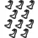 Snap-Loc® E-Track Strap Slip-On Hook Adaptor, Steel, Pack of 10