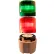 Springer Controls / Texelco LA-TCL02SB52 70mm Complete Light Stack, 24V LED, GRAY Term, G-R