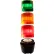 Springer Controls / Texelco LA-TCL93SB532 70mm Complete Light Stack, 24V LED, BLK Term, G-A-R