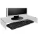 Kantek AMS300 Acrylic Monitor Stand/Keyboard Storage, Clear