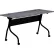 Lorell Mobile 60" Flip Top Training Table - Charcoal
