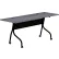 Lorell Mobile 72" Flip Top Training Table - Charcoal
