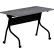 Lorell Mobile 48" Flip Top Training Table - Charcoal