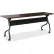 Lorell Mobile 60" Flip Top Training Table - Mahogany/Black