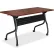 Lorell Mobile 48" Flip Top Training Table - Mahogany/Black