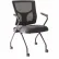 Lorell® Conjure Mesh Training Chairs with Fixed Arms, Fabric, Black, Pkg Qty 2
