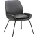 Lorell® Bonded Leather U-Shaped Seat Guest Chair - Black