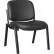 Lorell® Deluxe Leather Guest Armless Chair, 23-3/4"W x 26"D x 33-1/2"H, Mid Back, Black