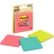 3M™ Super Sticky Pads, 3"x3", 45 Sheets/Pad, 3 Pads/Pk, Assorted