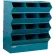 Stackbin® Steel Hopper Stack Bin, 12 Compartment Sectional Unit, 37"W x 20"D x 44"H, Blue