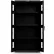 Stronghold Heavy Duty Clear View Cabinet, 36"W x 24"D x 72"H, All-Welded, Black