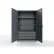 Strong Hold® HD Cabinet w/SecuRam SafeLogic Basic Lock, 48"W x 24"D x 75"H, Dark Gray