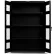 Stronghold Heavy Duty Clear View Cabinet, 48"W x 24"D x 72"H, All-Welded, Black