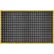 Global Industrial™ Drainage Mat, 3'W x 5'L, 7/8" Thick, Black/Yellow Border