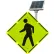 2180-00232 BlinkerSign® Flashing LED Pedestrian Crossing Sign W11-2, 36"W, Solar